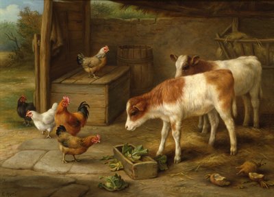 Farmyard Scene by Walter Hunt